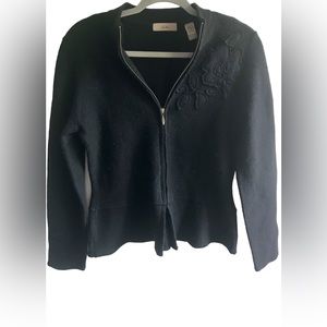 VINTAGE i.e. 100% WOOL ZIP UP CARDIGAN